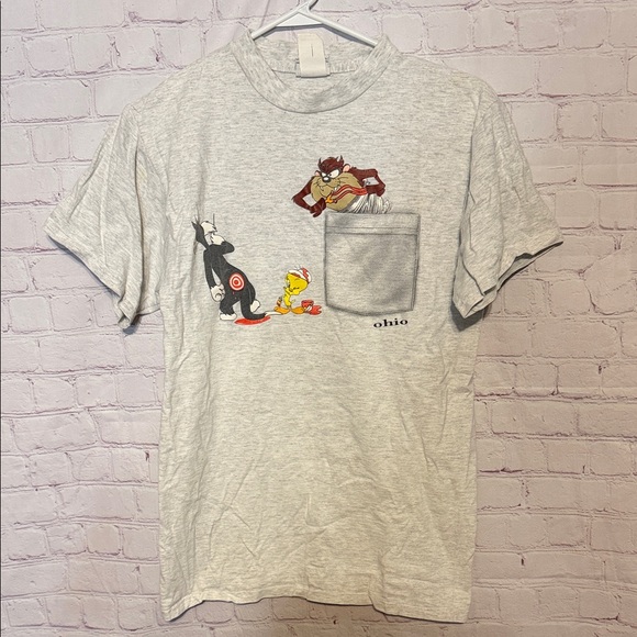 vintage Tops - Vintage Looney Tunes Cartoon Graphic Tee Size Medium